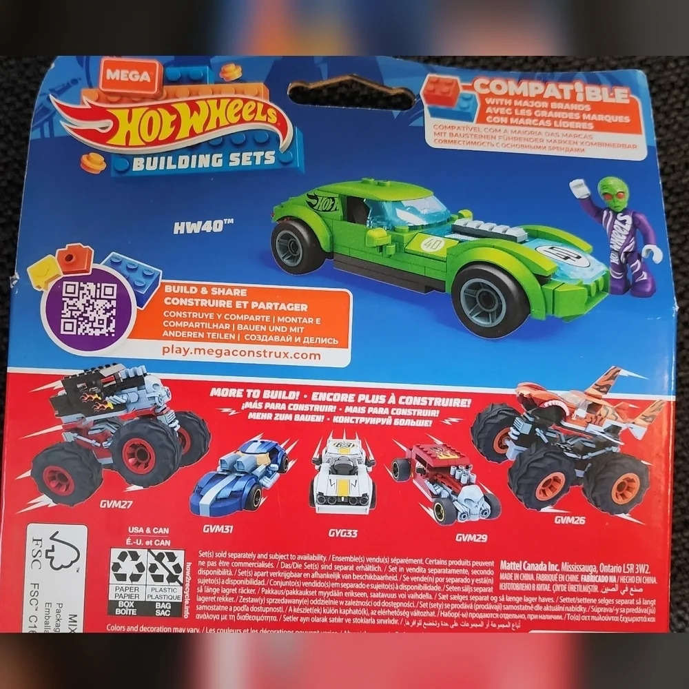 🎄Mattel Green Building Set HW40 Car - Picture 3 of 4